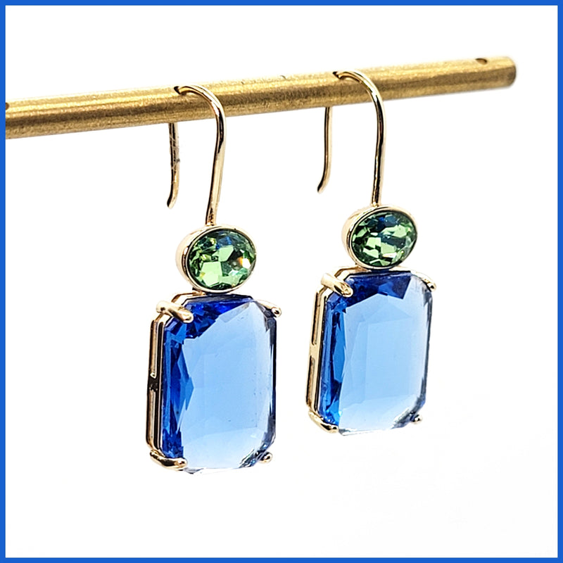 Double Crystal Earrings - Leila Jewels