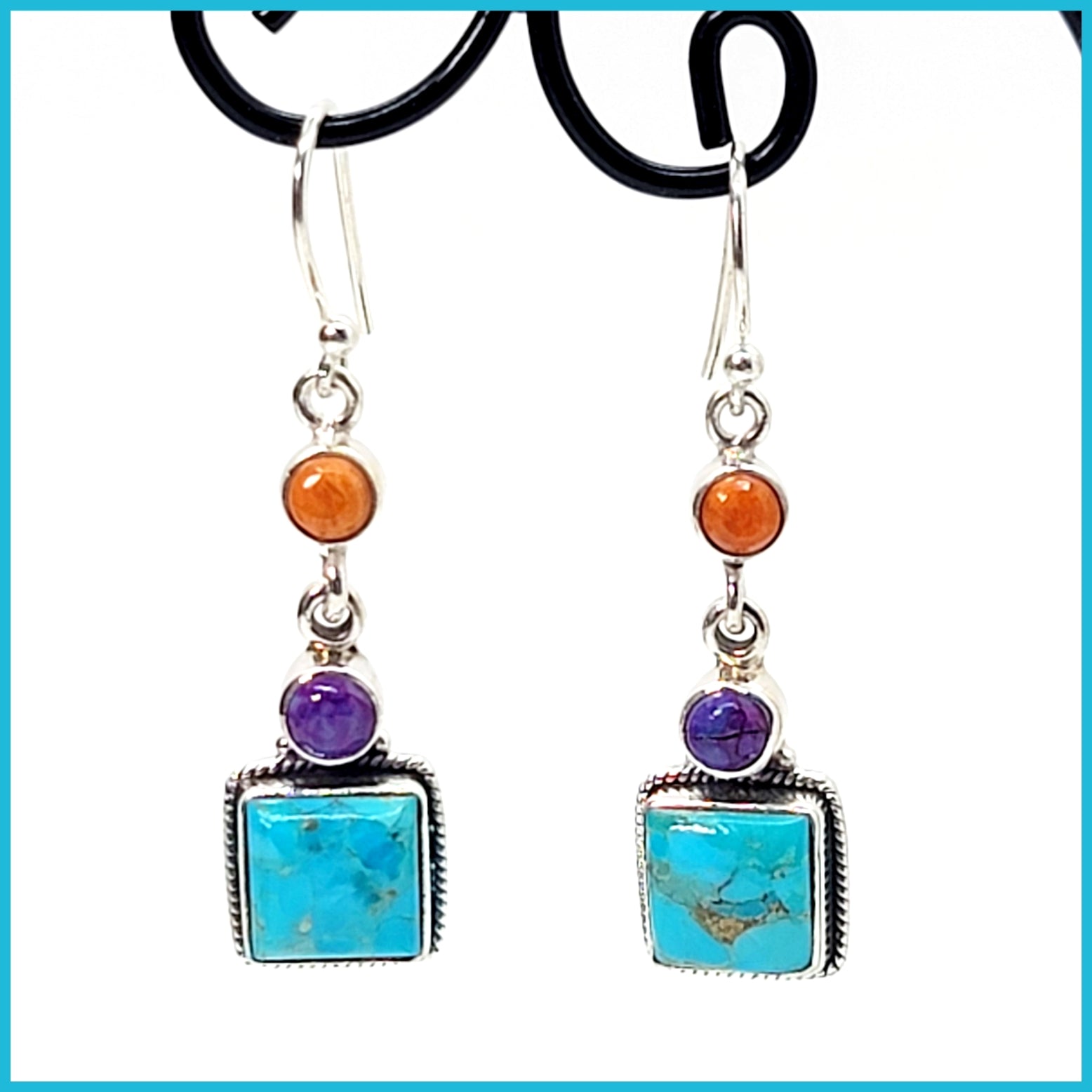 Turquoise Drop Earrings - Leila Jewels