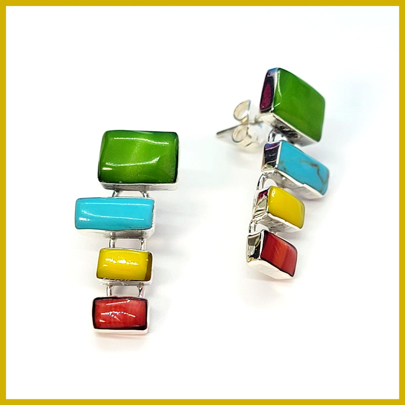 Four Stone Earrings - Leila Jewels
