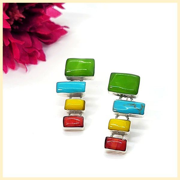Four Stone Earrings - Leila Jewels