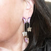 Crystal Butterfly Dangle Earrings - Leila Jewels