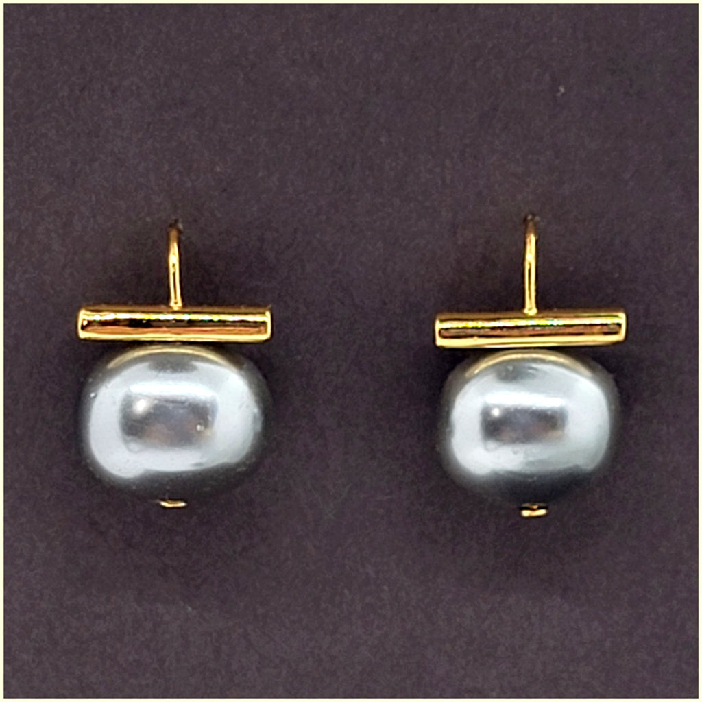 Black Pearl Earrings - Leila Jewels