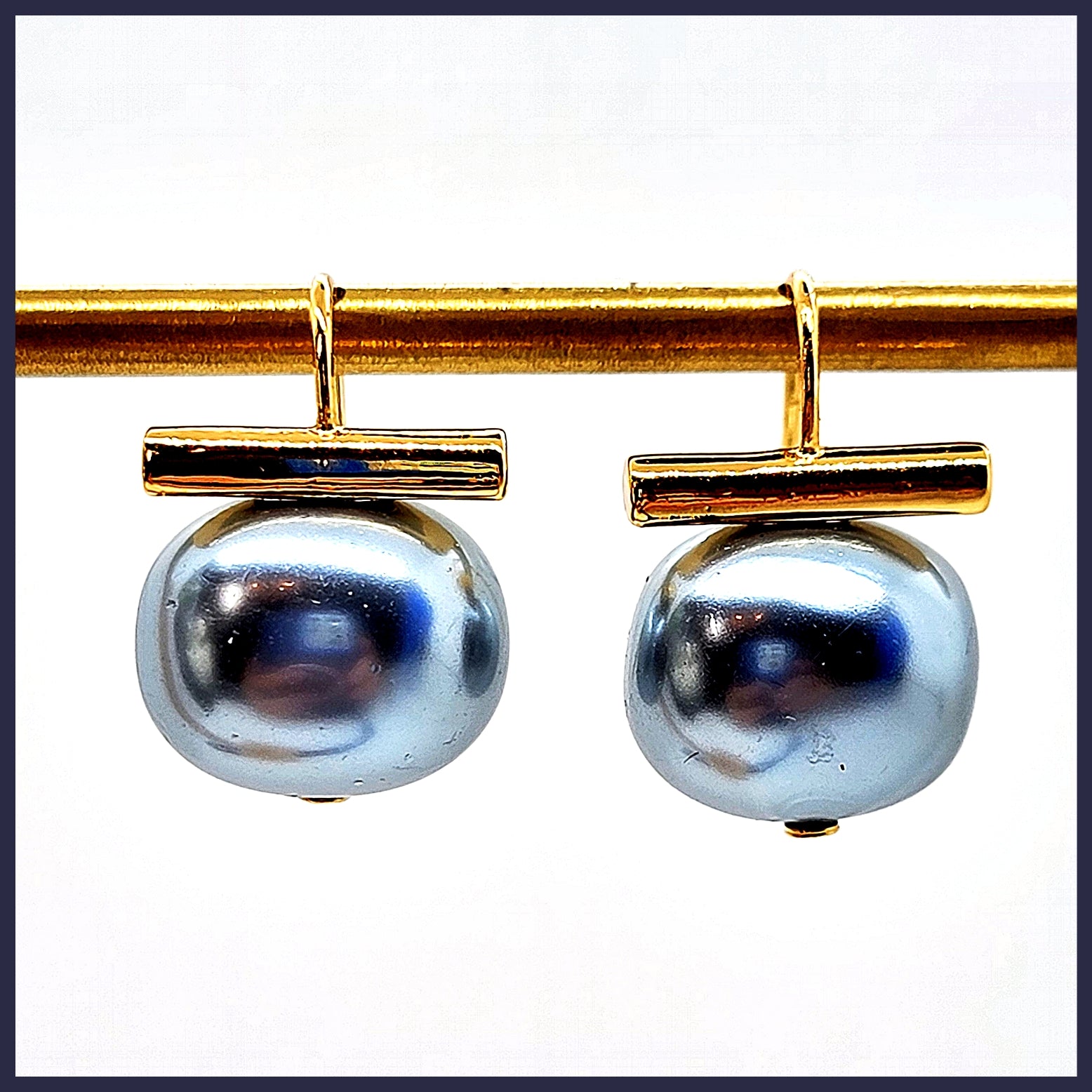 Black Pearl Earrings - Leila Jewels