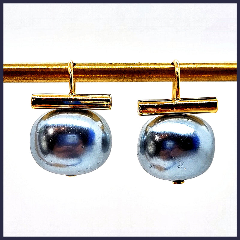 Black Pearl Earrings - Leila Jewels