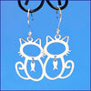 Sterling Silver Cat Earrings - Leila Jewels