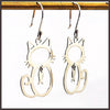 Sterling Silver Cat Earrings - Leila Jewels
