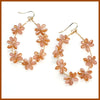 Crystal Flower Teardrop Earrings - Leila Jewels
