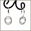 Silver Double Ring Earrings - Leila Jewels