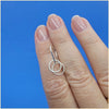 Silver Double Ring Earrings - Leila Jewels