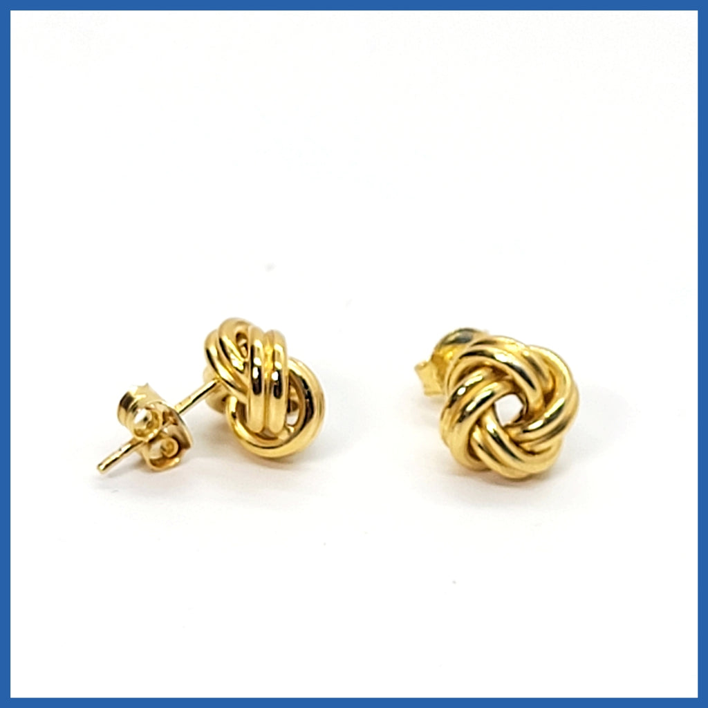 Golden Knot Earrings - Leila Jewels