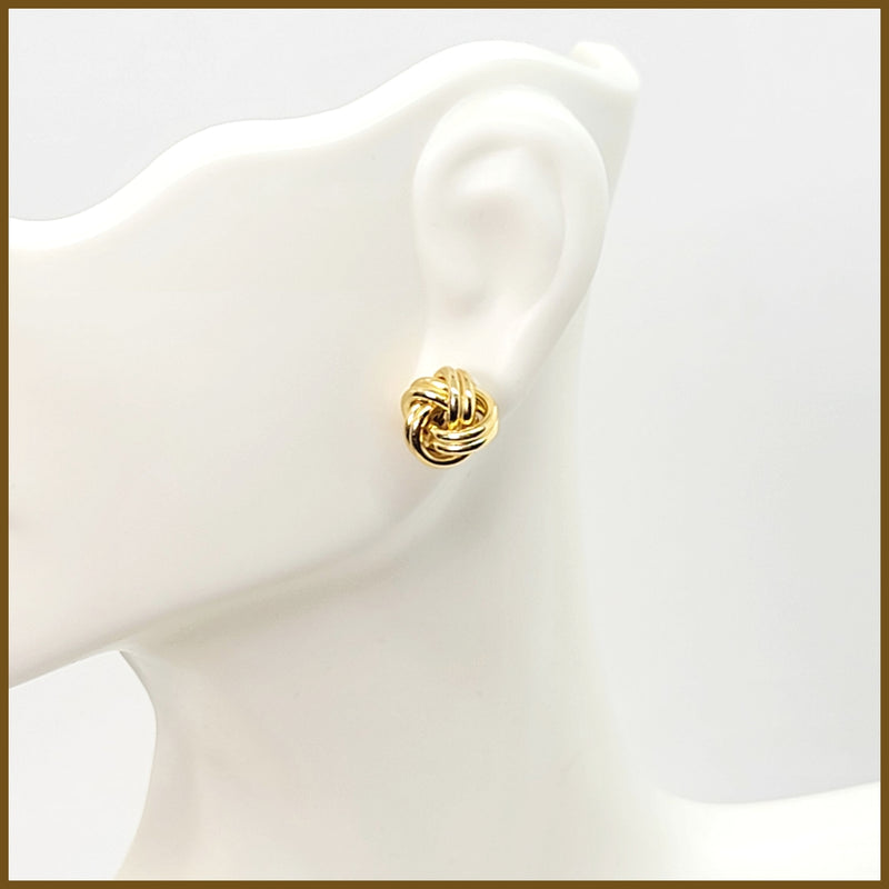 Golden Knot Earrings - Leila Jewels