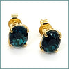 Blue Quartz Stud Earrings - Leila Jewels