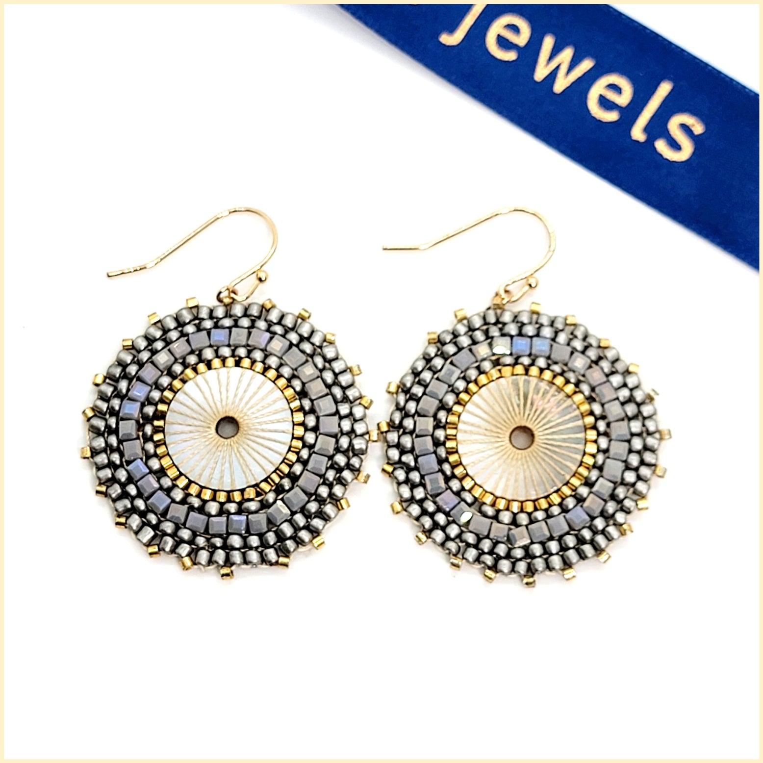 Woven Bead Wheel Earrings - Leila Jewels
