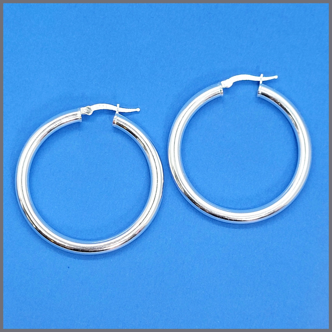 Sterling Silver Hoop Earrings - Leila Jewels
