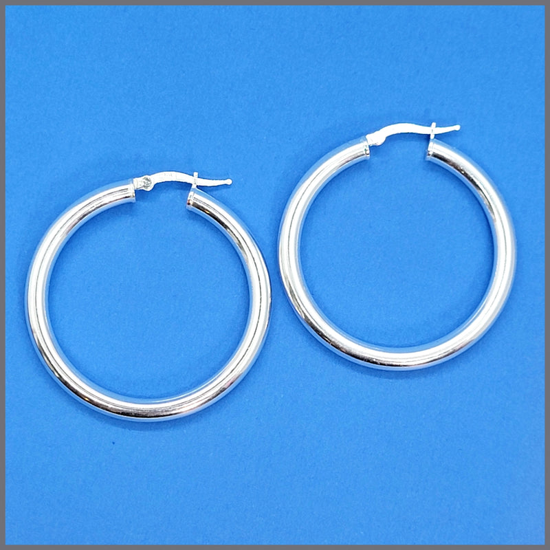 Sterling Silver Hoop Earrings - Leila Jewels
