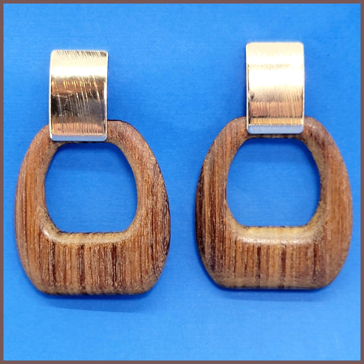 Wood Statement Earrings - Leila Jewels