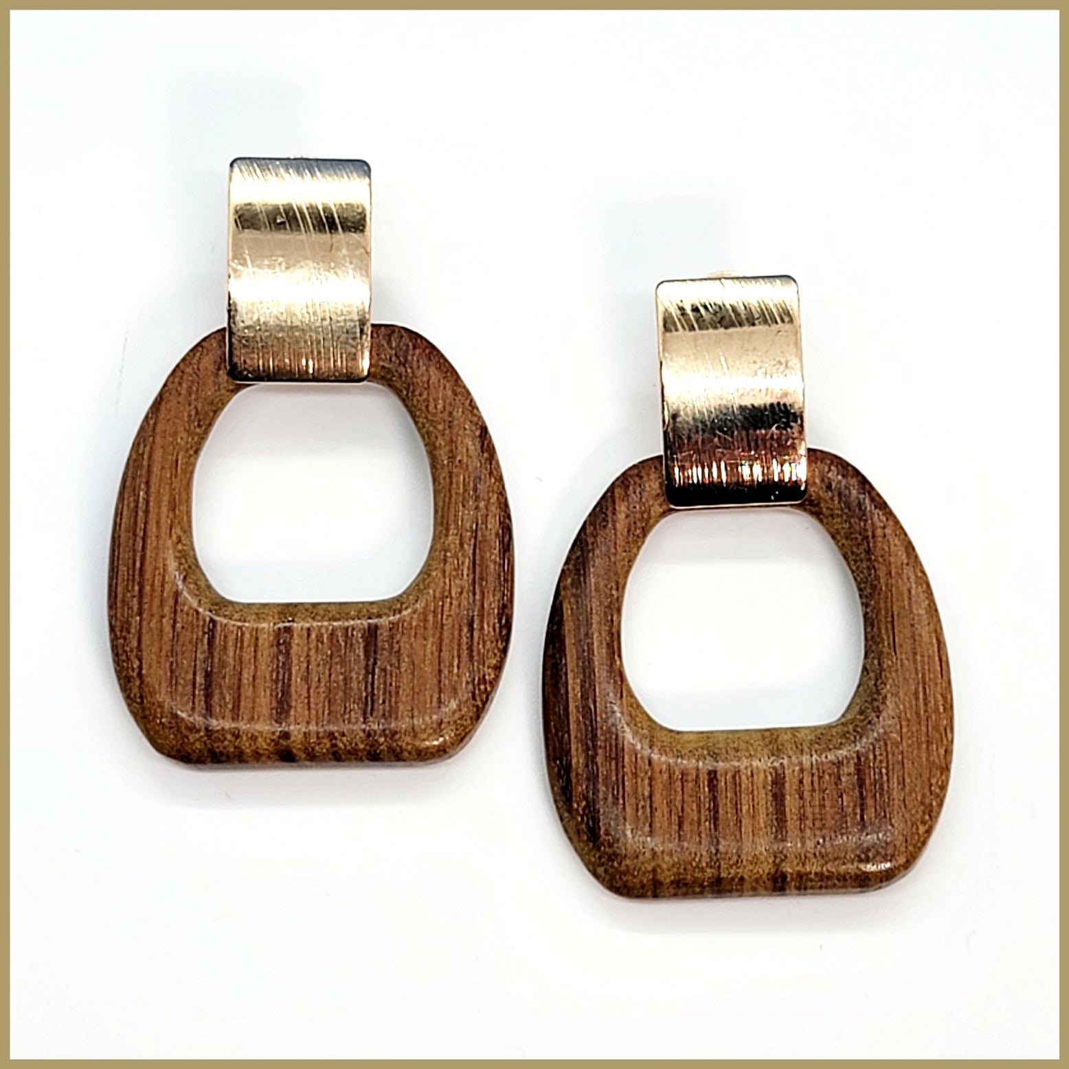 Wood Statement Earrings - Leila Jewels