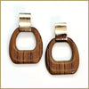 Wood Statement Earrings - Leila Jewels