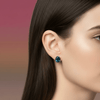Blue Quartz Stud Earrings - Leila Jewels