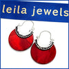 Red Resin Earrings - Leila Jewels