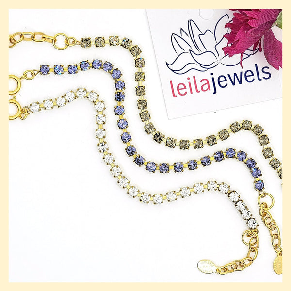 Crystal "Dior" Tennis Bracelet - Leila Jewels