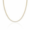 Radiant Gold Tennis Necklace - Leila Jewels