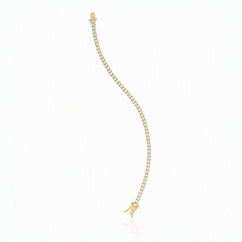 Radiant Gold 3mm CZ Tennis Bracelet