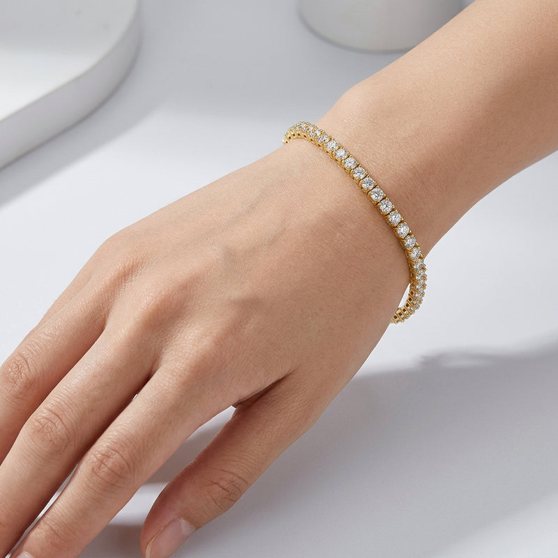 Radiant Gold 3mm CZ Tennis Bracelet