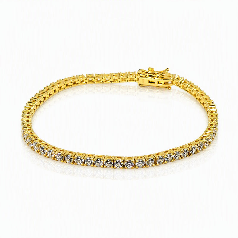 Radiant Gold 3mm CZ Tennis Bracelet