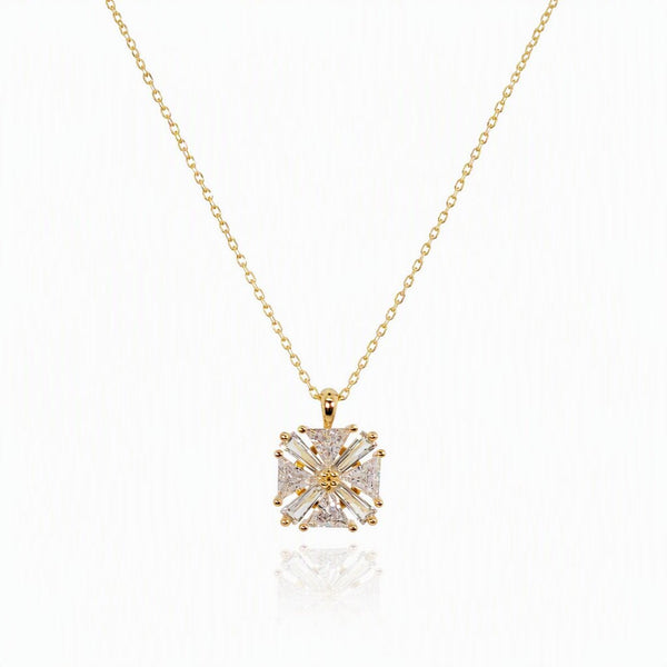 Starburst Cluster Pendant Necklace - Gold Vermeil - Leila Jewels