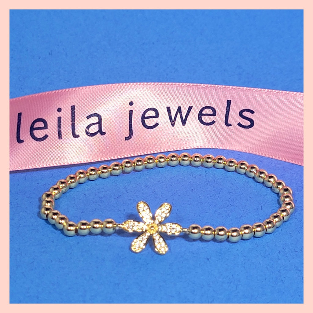 Stretch Flower Bracelet - Leila Jewels