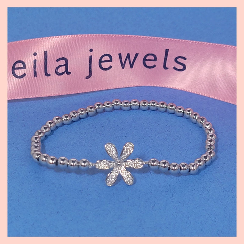 Stretch Flower Bracelet - Leila Jewels
