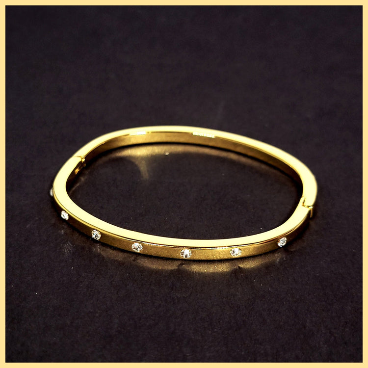 Skinny Studded Bangle - Leila Jewels