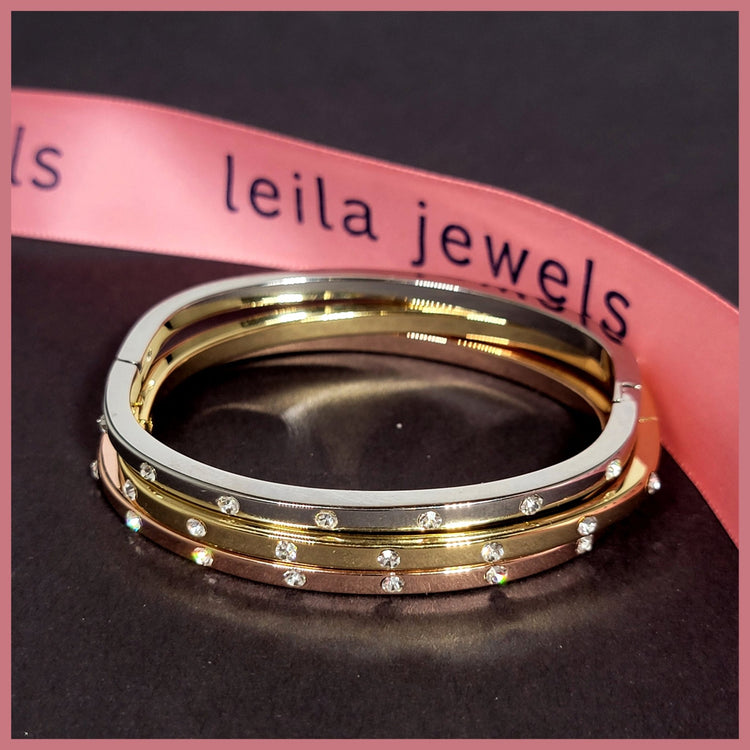 Skinny Studded Bangle - Leila Jewels