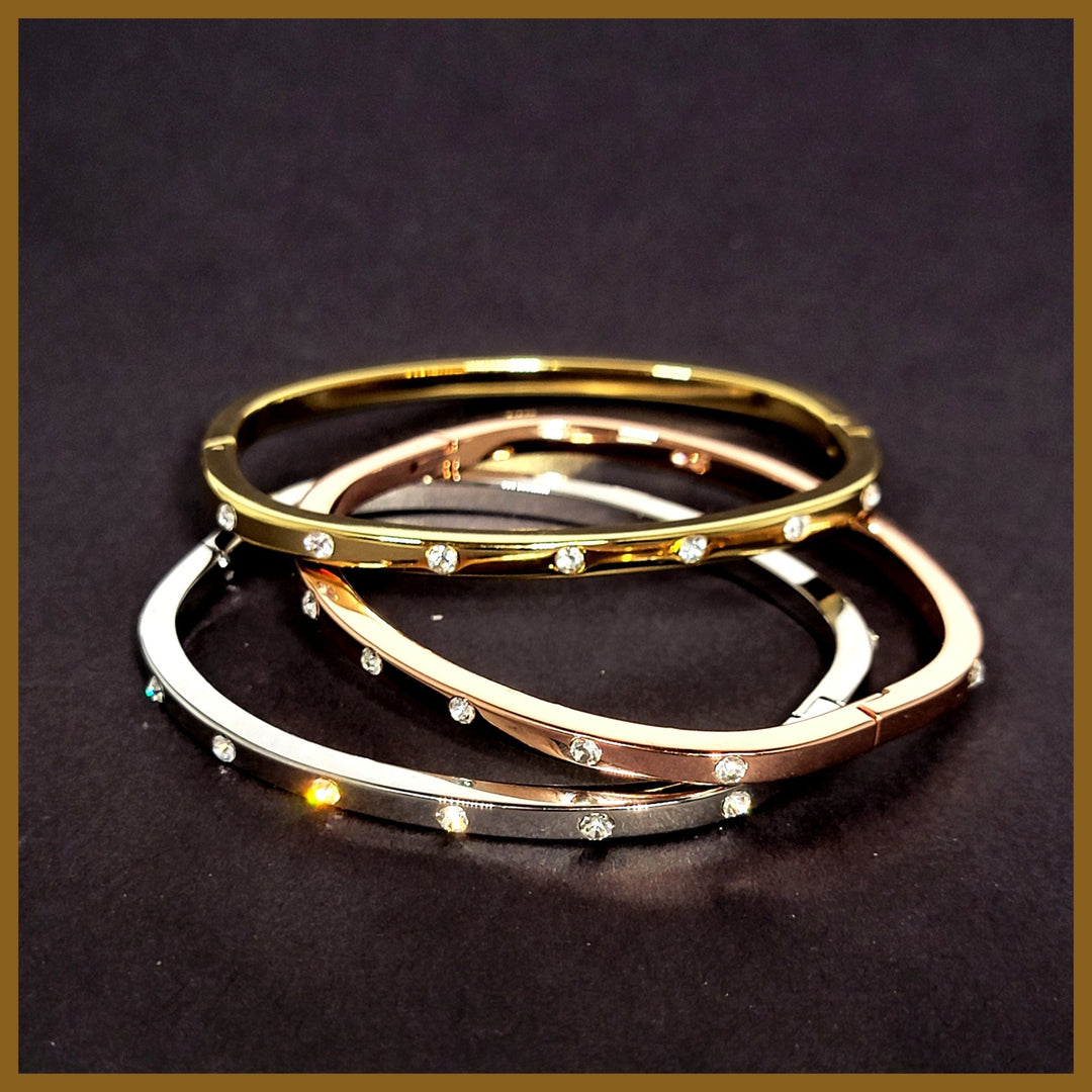 Skinny Studded Bangle - Leila Jewels