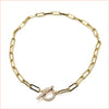 Pavé Toggle Necklace - Leila Jewels