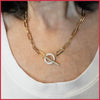 Pavé Toggle Necklace - Leila Jewels