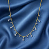 Golden Raindrop CZ Necklace - Leila Jewels