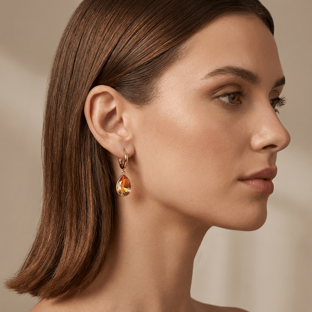 Teardrop Crystal Earrings - Leila Jewels