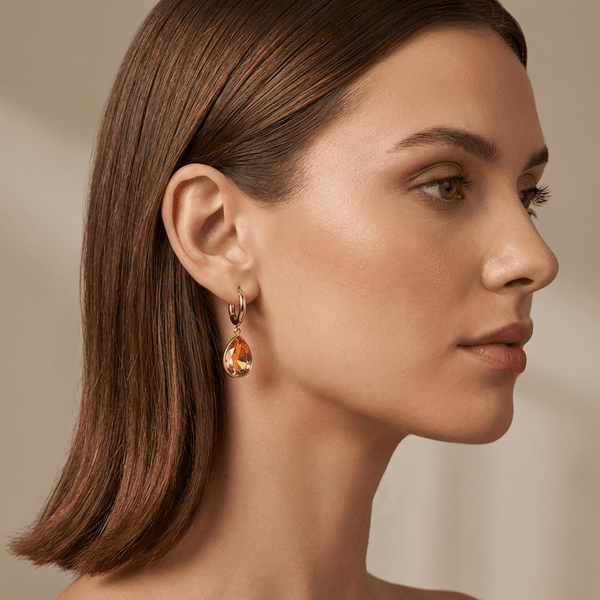 Teardrop Crystal Earrings - Leila Jewels