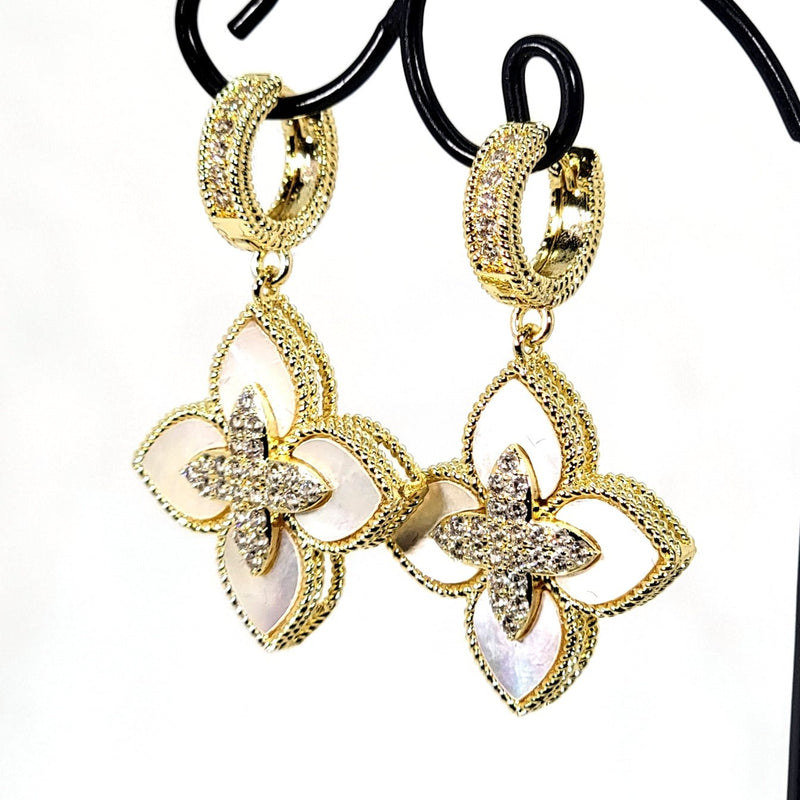 Venetian Flower Drop Earrings - Leila Jewels