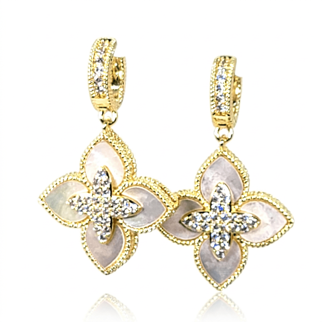 Venetian Flower Drop Earrings - Leila Jewels