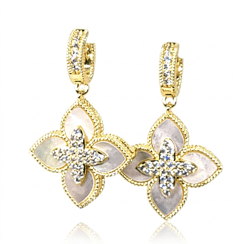 Venetian Flower Drop Earrings - Leila Jewels