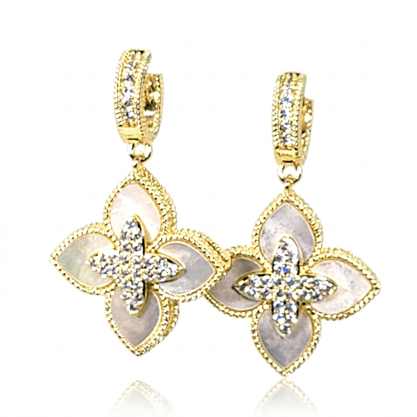 Venetian Flower Drop Earrings - Leila Jewels