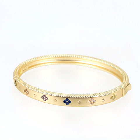 Venetian Rainbow Bangle Bracelet - Leila Jewels