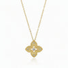 Golden Venetian Petal CZ Necklace - Leila Jewels