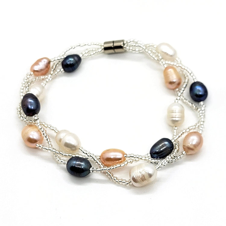 Woven Pearl Bracelet - Leila Jewels