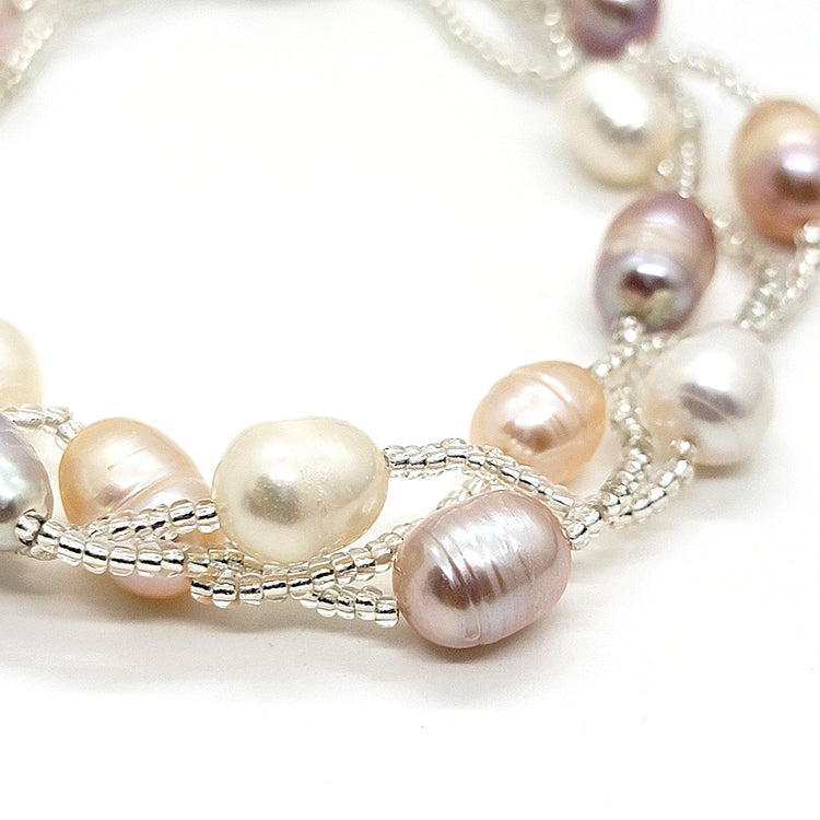Woven Pearl Bracelet - Leila Jewels