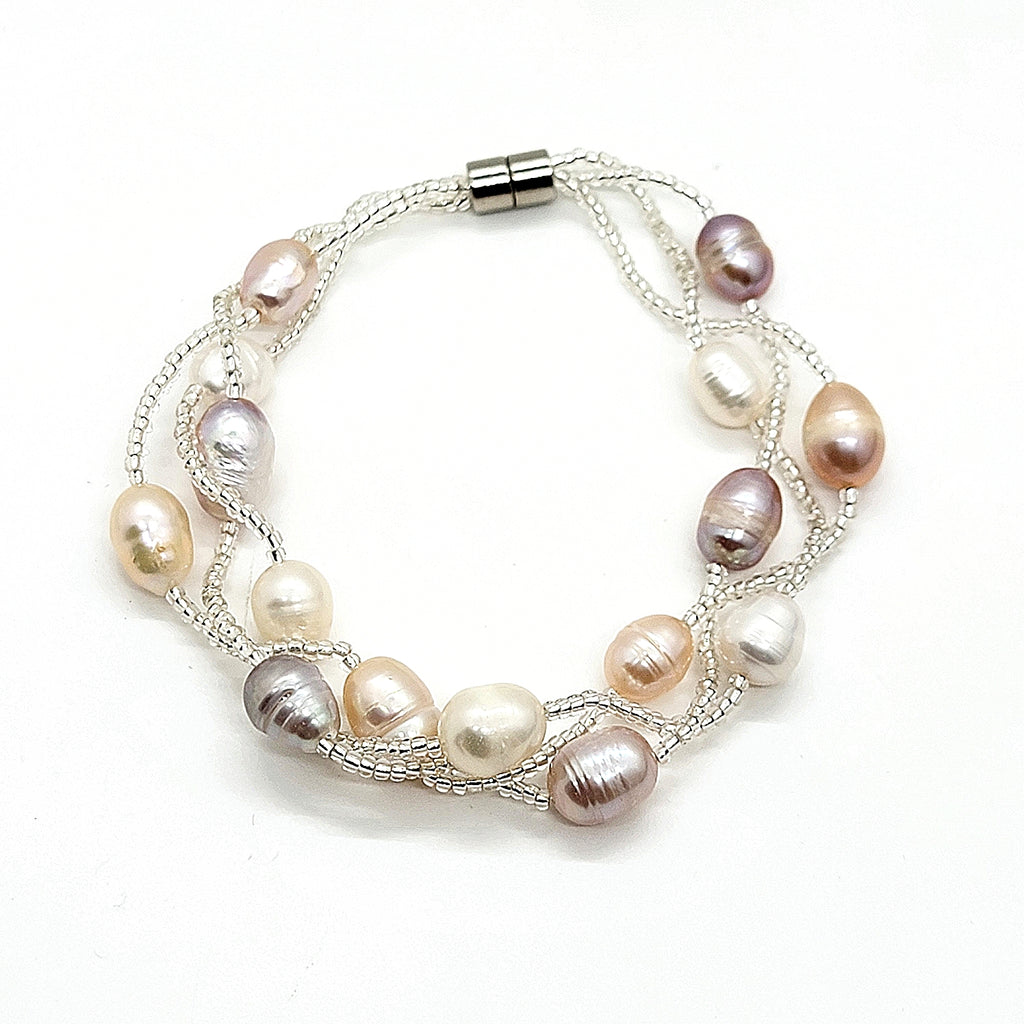 Woven Pearl Bracelet - Leila Jewels