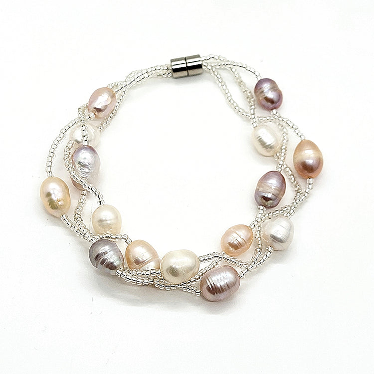 Woven Pearl Bracelet - Leila Jewels